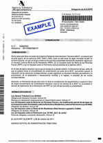 Letter warning Spanish home owners that there is no record of taxes being declared on the property